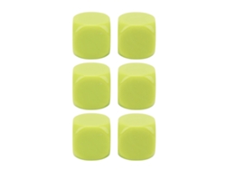 Juego De 6 Dados Grandes Con Esquinas Redondeadas, Impermeables, Resistentes A La Oxidación, Superficie Lisa Para Manualidades De Bar, Color Verde.