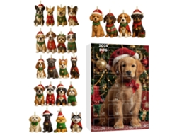 Calendario De Adviento Decorativo De Acrílico 2d Con Cuenta Regresiva De 24 Días Para Navidad