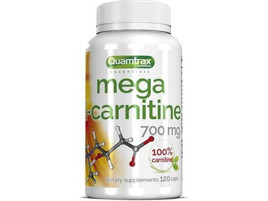Complemento Alimentar QUAMTRAX NUTRITION Mega L-Carnitina (120 cápsulas de 700mg)