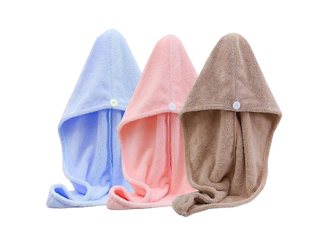 Juego de 3 toallas de microfibra para el cabello, absorbentes y de secado rápido Rosewell
