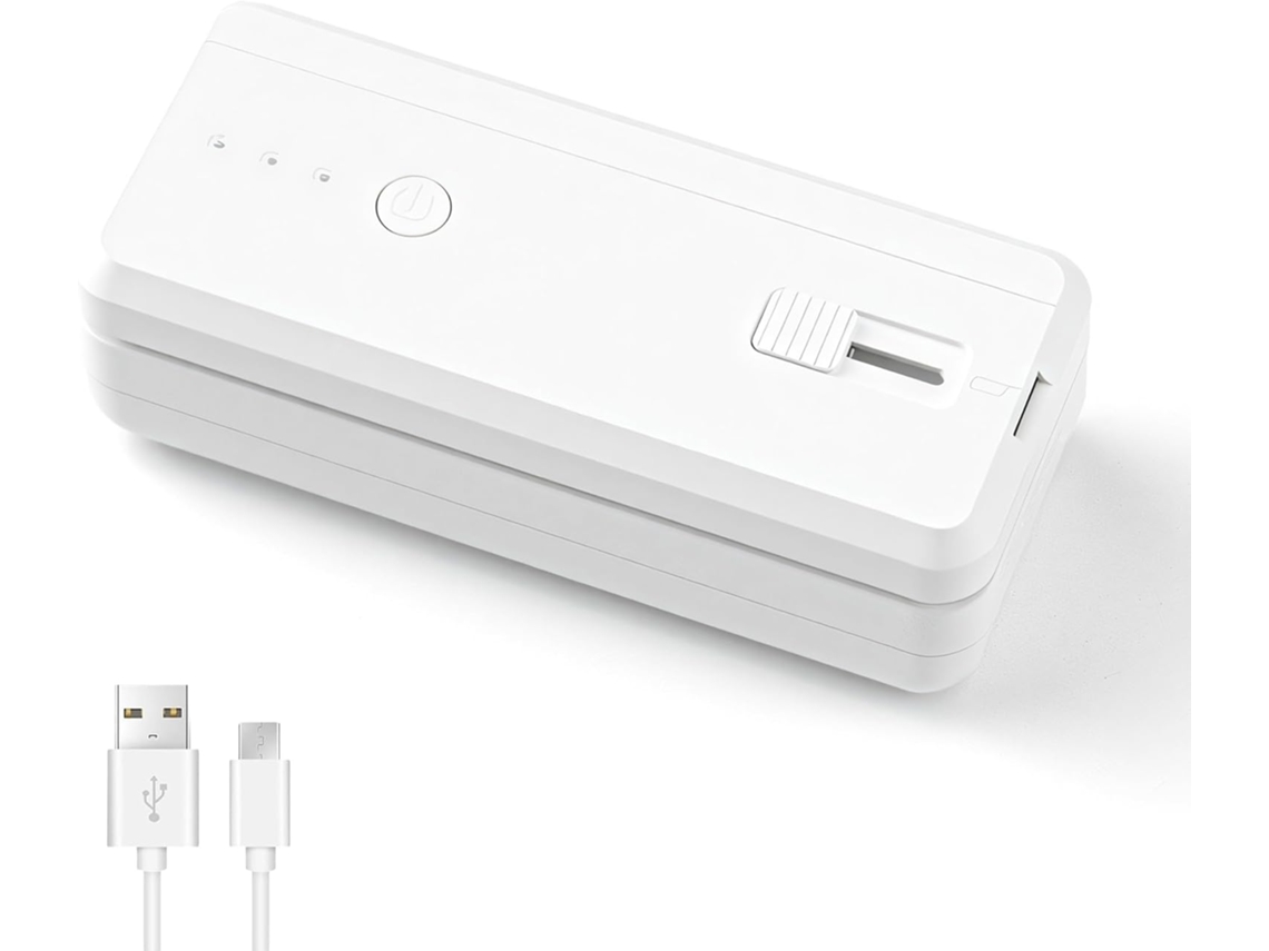 Selador E Cortador A Vácuo Térmico Portátil Usb Recarregável Portátil Mini Máquina De Selagem Branca GERTIZ