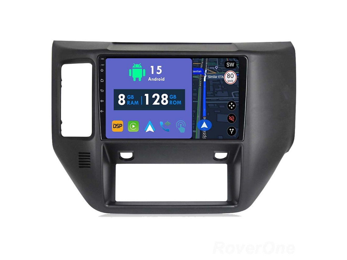 Coche Radio Android Auto Autoradio 8GB RAM 128G ROM CarPlay Navegación GPS Pantalla Táctil RoverOne para Nissan Patrol V 5 Y61 2004 - 2021 