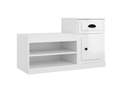 Zapatero Organizador en Derivados de Madera Blanco Brillante 100X42X60 Cm