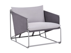 Silla de jardín Beliani Steel Bridge con cojín 89x94x88cm