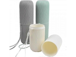 Paquete Con 3 Vasos Portátiles Para Enjuague Bucal De Viaje, Porta Cepillos Y Pasta De Dientes De Plástico Rosewell