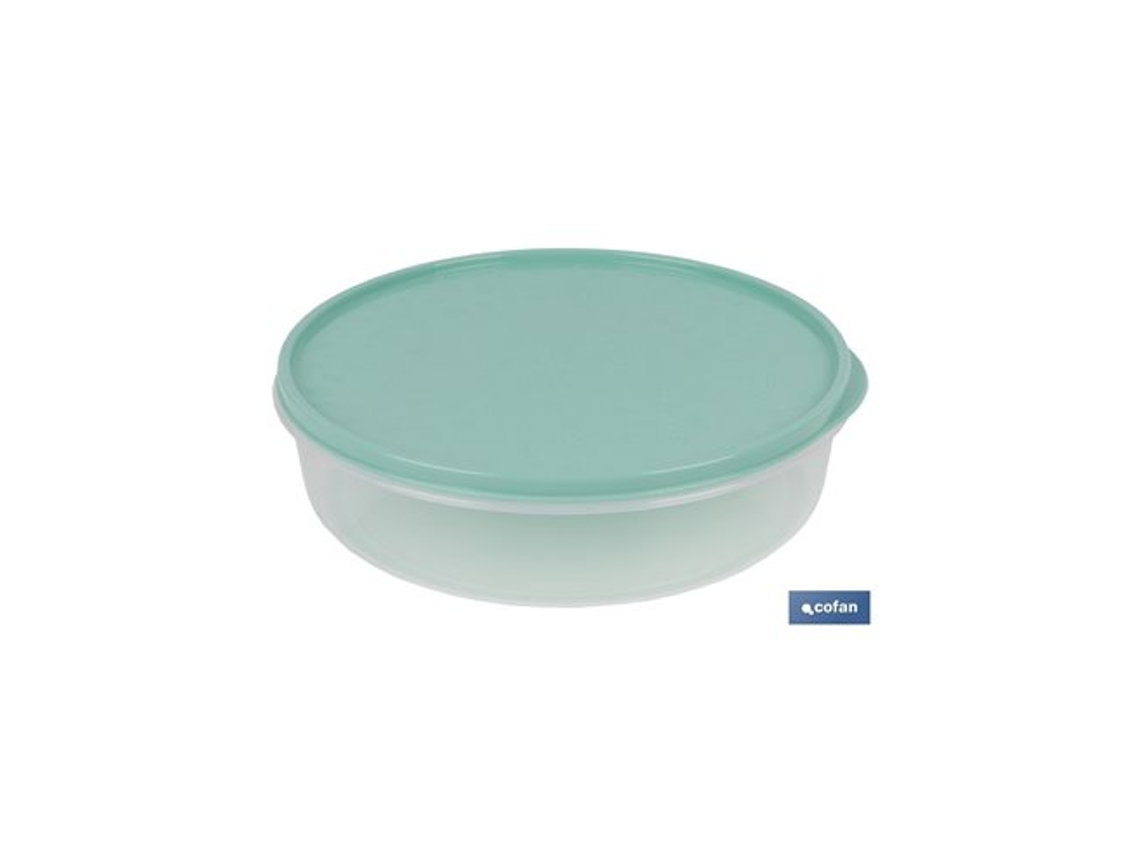 Fiambrera Tortilla Redonda Naranja 24.5x6.5cm Venta Unitaria