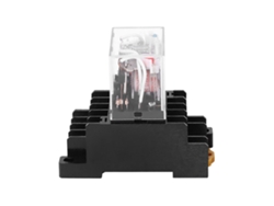 Relé Electromagnético Intermedio Hh64p De 14 Pines, 24 V Cc / 220 V Ca, Con Base De Zócalo.