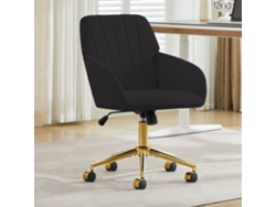 Silla De Oficina Giratoria Con Altura Regulable, Respaldo Ergonómico, Color Negro.