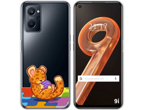 Carcasa Realme 9i TUMUNDOSMARTPHONE Dibujos Transparente Leopardo Multicolor