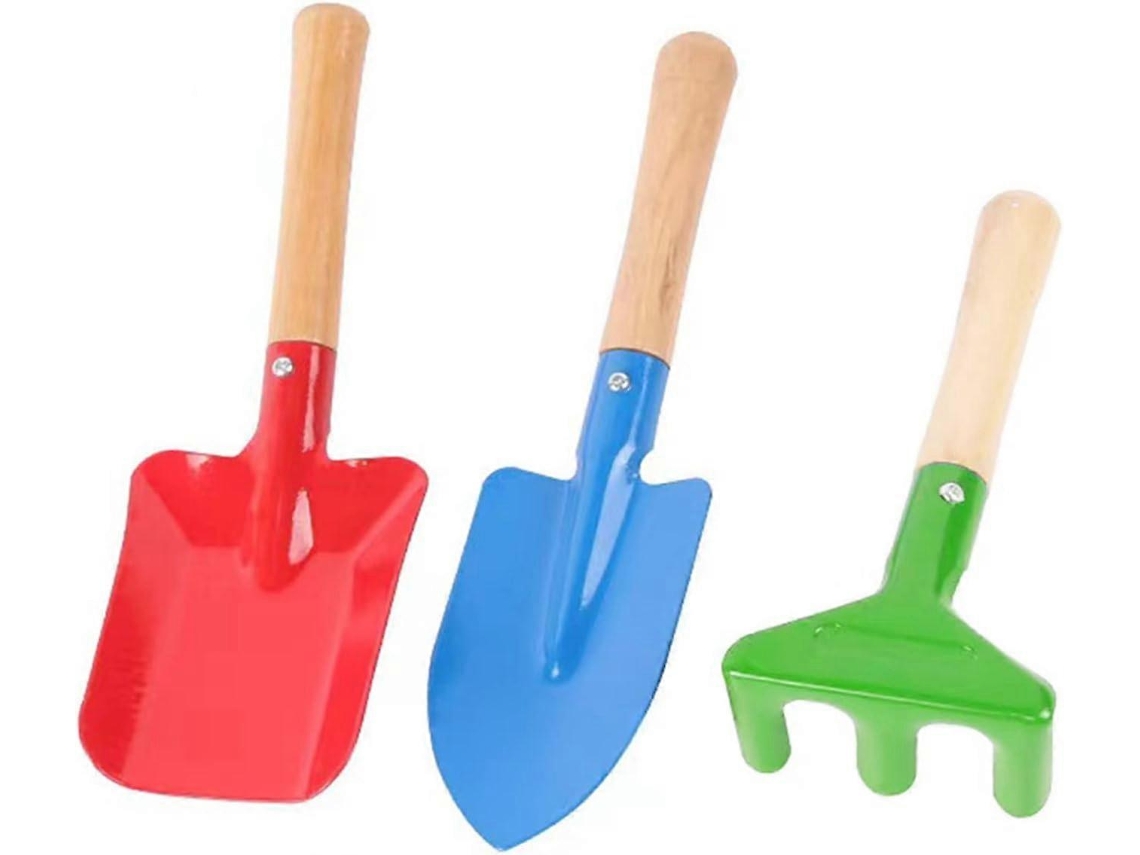 Omni-kit De Herramientas De Jardn Para Nios Mini Con Pala, Azada Y Rastrillo - 3 Piezas Coloridas Para Nios Y Adultos