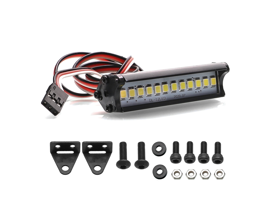 2 Pieza De Coche Rc Barra De Luz Led Para Techo Lámpara 52 Mm 85 Mm Foco De Búsqueda Para 1/10 Trx4 Trx6 Axial Scx10 Km Rc Crawler Piezas De Coche