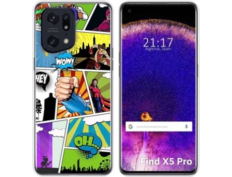 Carcasa para Oppo Find X5 Pro 5G TUMUNDOSMARTPHONE Dibujos Comic Multicolor