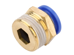 Conector Rápido Recto De 16mm Con Hilo Macho Para Tuberías De Aire Neumático (pc16-6, 1 Pieza)
