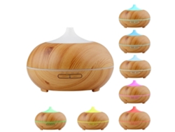 Humidificador De Aire Difusor De Aromas, 500 Ml, Marrón Claro + Control Remoto