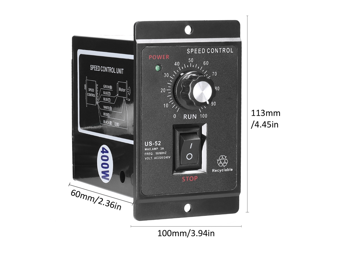 Controlador Electrónico De Velocidad Para Motor Asíncrono Monofásico De 400 W Con Regulación Continua.