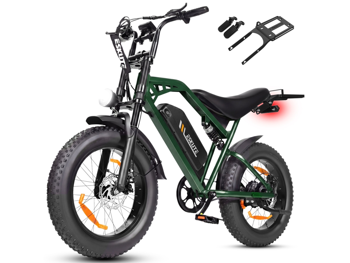 Bicicleta Elétrica Todo-o-terreno Eskute V202, Bateria De Longo Alcance De 48v 20,8ah, Suspensão Dupla.