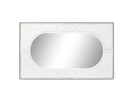 Espejo de pared DKD Home Decor Blanco Madera de mango Rombos Moderno (154 x 4 x 94 cm)