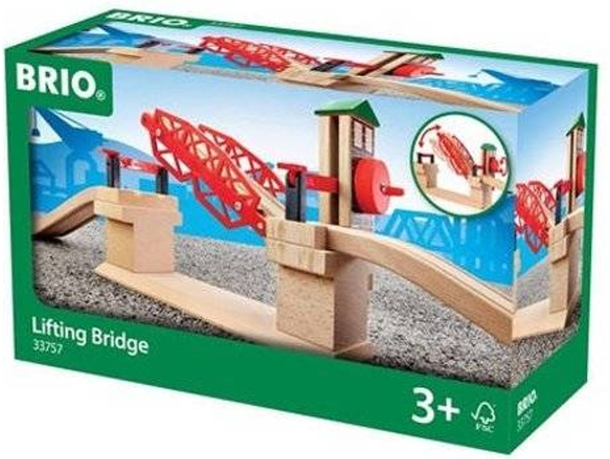 Escenario para la Vía Férrea BRIO 33757 (Rojo - 66.5x10.2x15cm - Edad Mínima: 3)