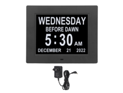 Reloj Digital De 8 Pulgadas Con Calendario, Alarmas, Recordatorios, 8 Idiomas, Pantalla Hd Grande, Para Personas