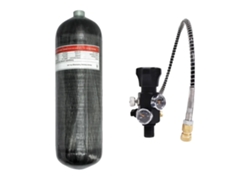 Cilindro de fibra de carbono Tuxing, volumen 6,8 L, presión 300 bar, 6,8 L con válvula B OEM