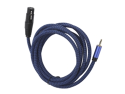 Cable de señal balanceada que conecta XLR hembra a conector jack de 3,5 mm