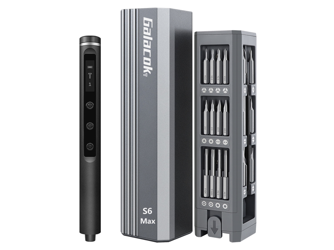 Juego De Destornilladores Eléctricos De Precisión, Incluye 42 Accesorios Magnéticos Y 5 Configuraciones De Torque.