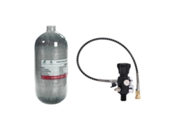 Cilindro de fibra de carbono de alta presión, capacidad de 2,5 L, presión nominal de 300 bar, OEM blanco de 2,5 L