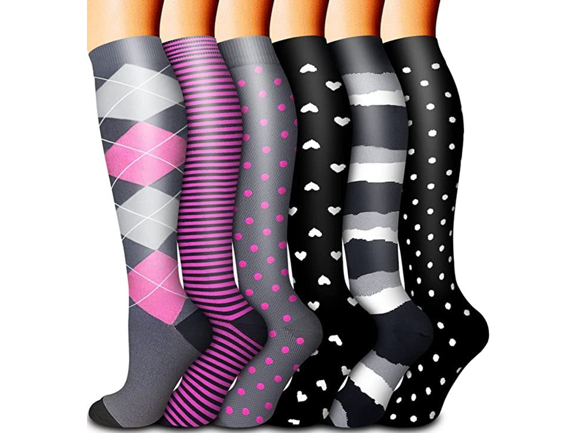 Calcetines de compresión para correr y practicar deportes, diseño elástico EOOCOO