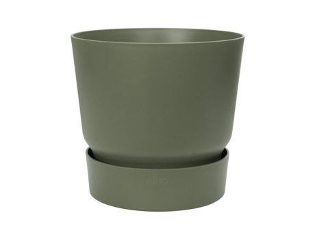 ELHO Greenville 47 Jarrón redondo exterior Ø 47 x H 44 1 cm verde hoja