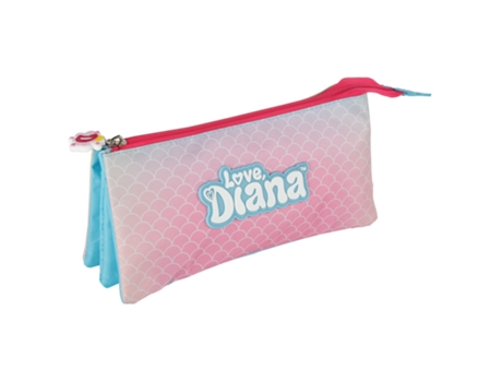 Estuche LOVE DIANA Triplo Love Diana Mermaid Love (Poliéster - Multicolor - 11 x 23 x 5 cm)