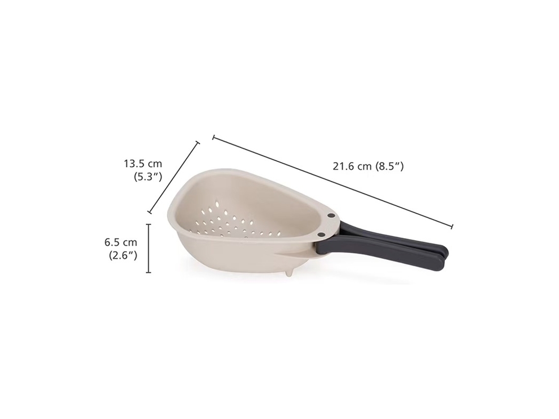 Colador De Cocina Con Mango: Compacto Y Versátil, Perfecto Para Escurrir El Agua De Verduras, Frutas Y Pasta.