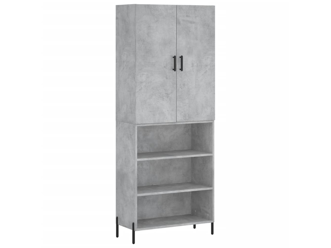 Mueble alto en derivados de madera gris cemento MAISON EXCLUSIVE (69,5x34x180 cm)