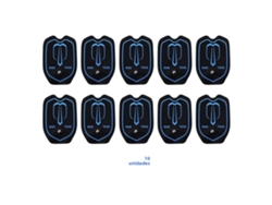 (10 Piezas) Almohadillas De Electrodos Tens Con Gel Conductor Estimulador Muscular De Pulso Terapéutico Compex