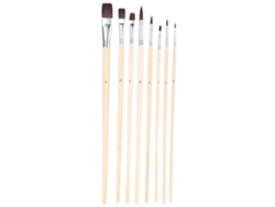 Juego De 8 Pinceles De Nailon De Punta Plana Para Acuarela, Gouache, Óleo Y Pintura Acrílica - Artista