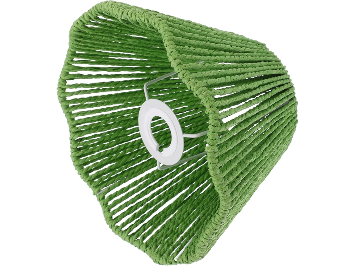 Cable de papel trenzado verde, decorativo y ligero, compatible con lámparas de mesa y de noche. SFUSHOS