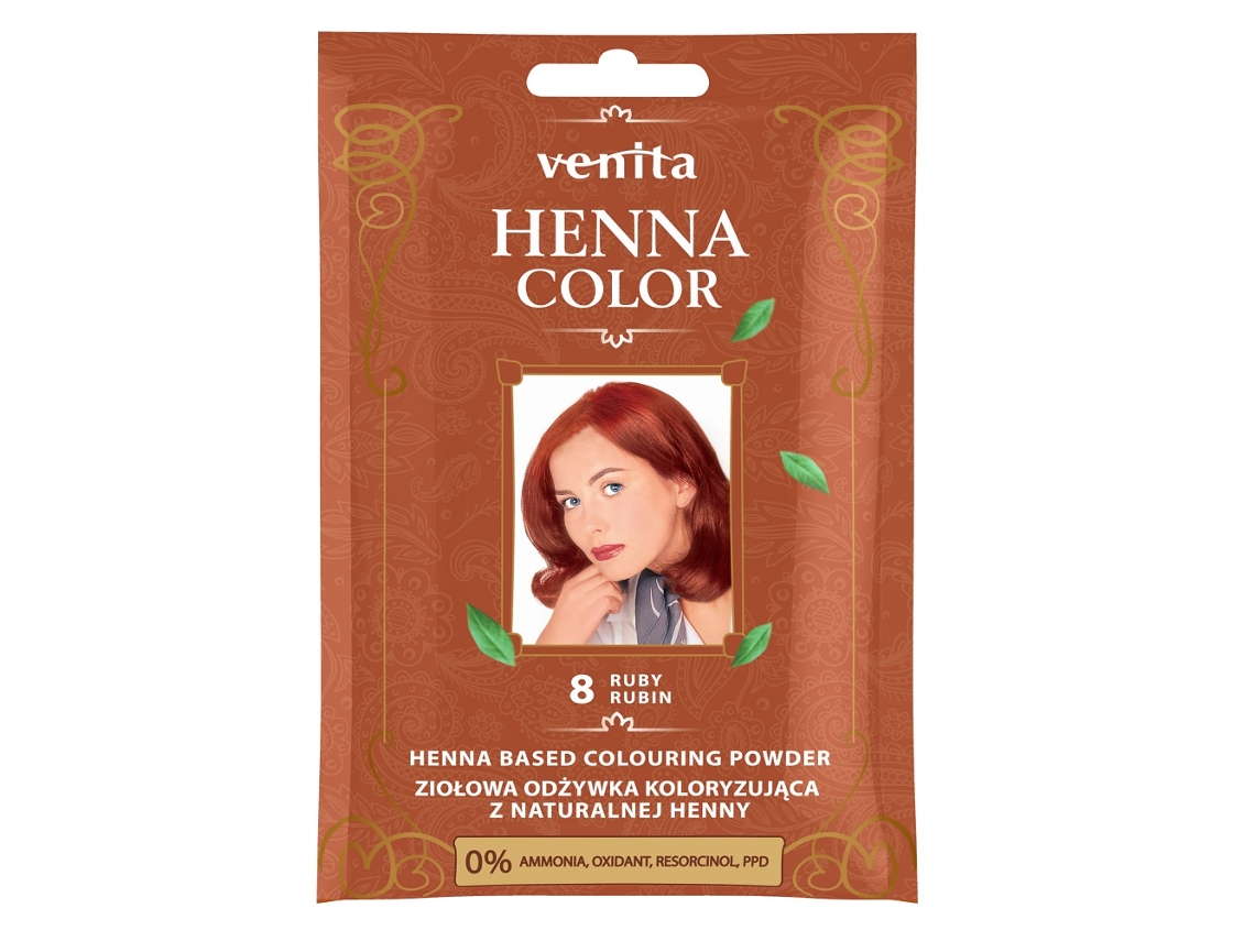 Henna Herbal Colorante Venita Con Henna Natural 8 Rubí