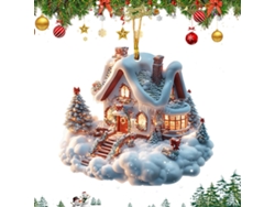 Adornos de casa de pueblo, decoración invernal acrílica vayotoy