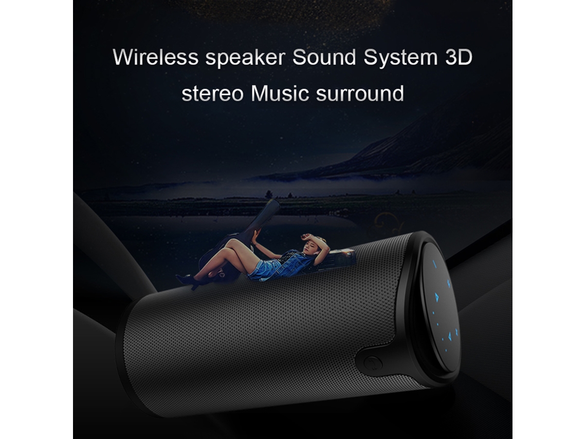 Altavoz Bluetooth Inalámbrico Compacto Con Sonido Envolvente 3d, Control Táctil, Batería De Emergencia Y Subwoofer.
