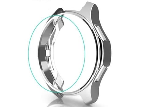 Carcasa de Reloj SLOWMOOSE Samsung Galaxy Watch Gear S3 Frontier Bumper Diamante Suave Chapado Inteligente (Plateado - Engranaje S3)