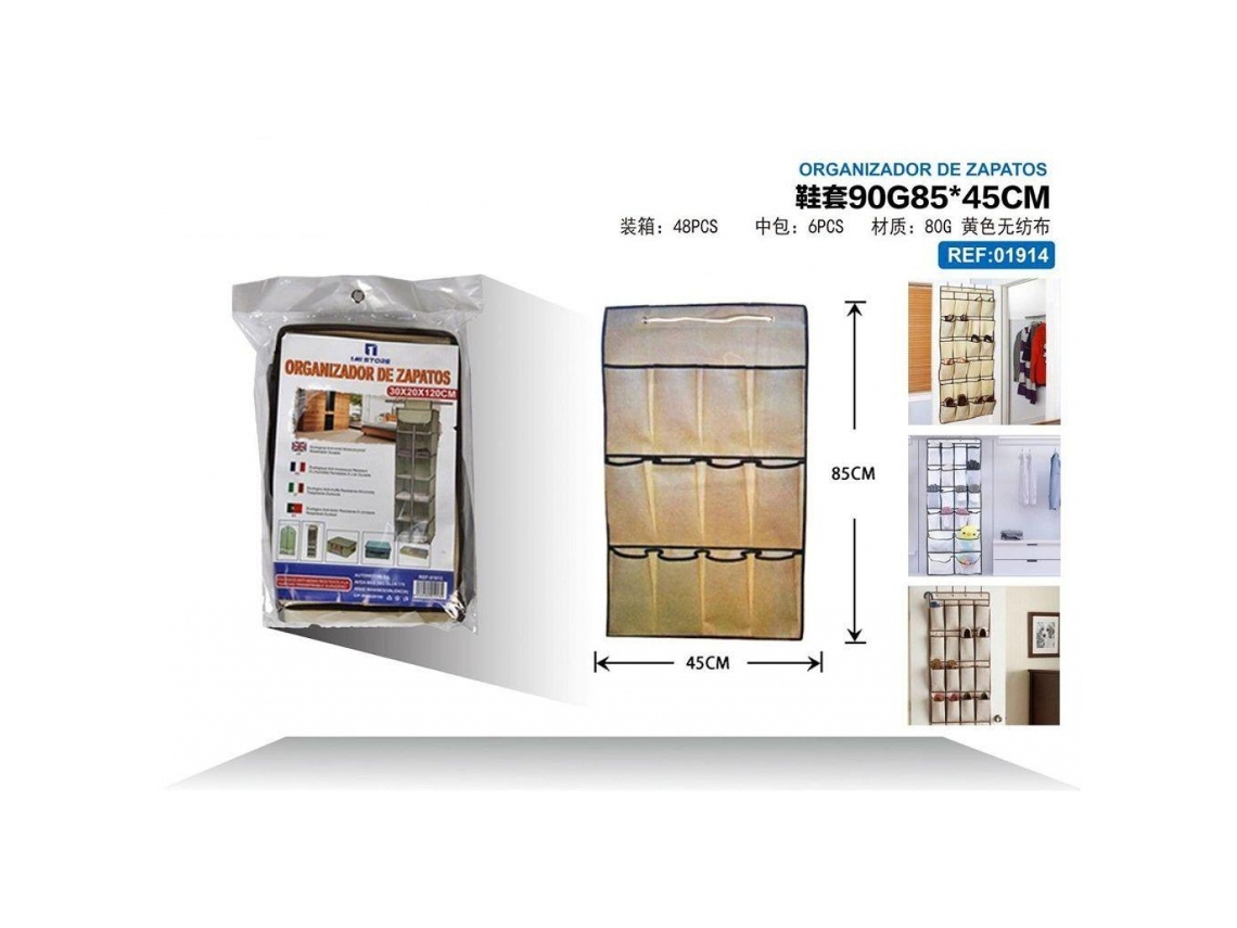 Organizador de zapatos colgante de tela no tejida con 9 bolsillos para guardar en el armario, 85 x 45 cm, organizador que ahorra espacio, almacenamiento de