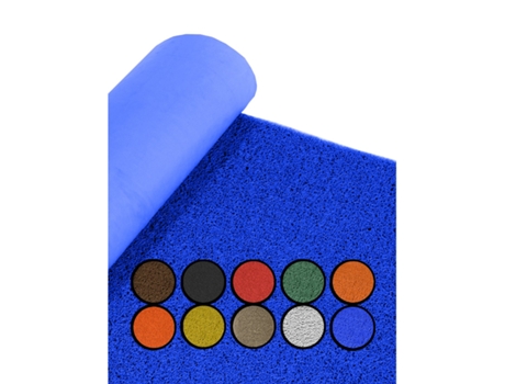 Felpudo de Rizos PVC Vinílico | Gran resistencia e calidad | Perfecto para entradas e recepciones Azul sin base 1,22 x 11 m