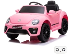 Vehículo Eléctrico Para Niños - Volkswagen Beetle 12v - 1 A 4 Años - Rosa