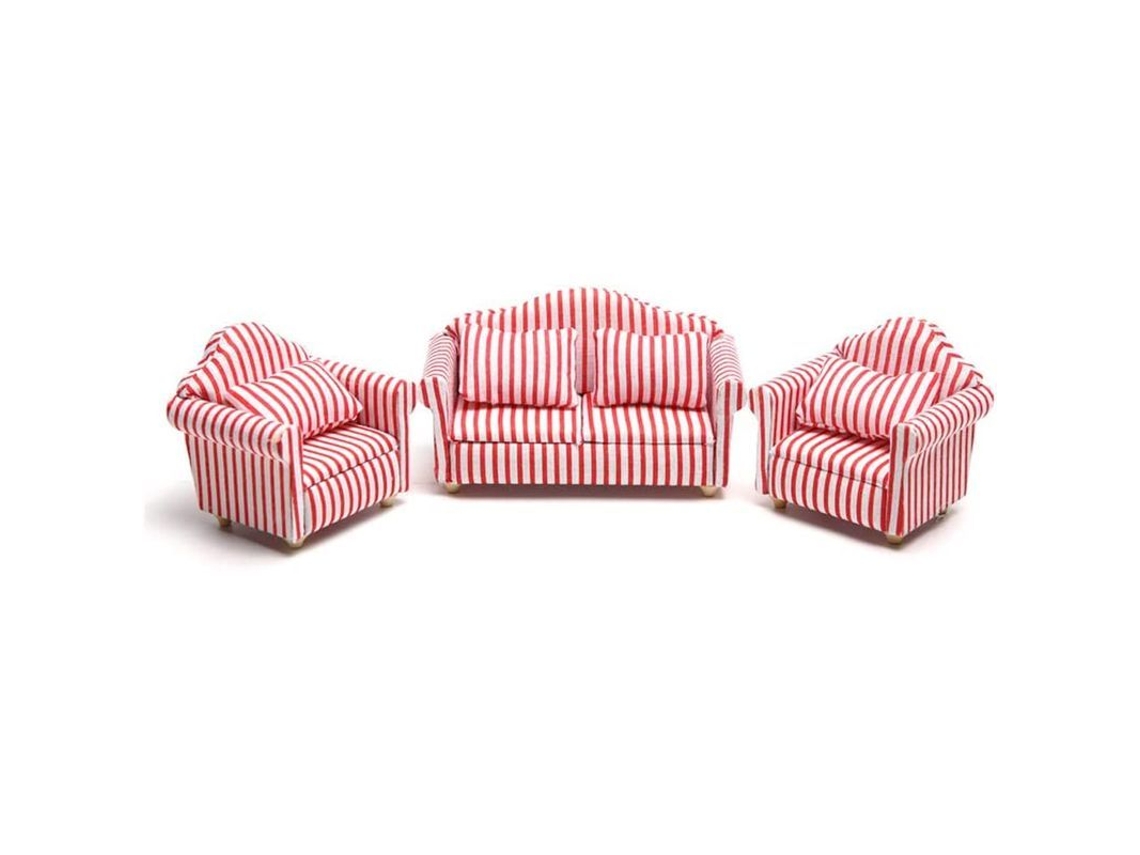 Muebles De Madera Para Casa De Muñecas, Mini Sofá, Accesorios Para Casa De Muñecas A Escala 1/12 Para Jugar.