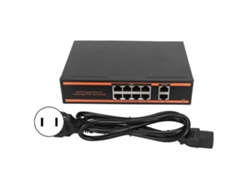 Switch Poe De 10 Puertos 8 Poe+ De 1000m 2 Enlace Ascendente De 1000m 150w Sin Ventilador No Administrado