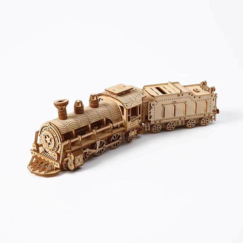 Rompecabezas De Madera 3d Tren Mecánico Regalo Único