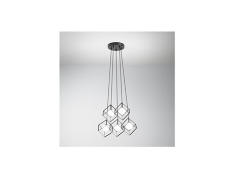 Lámpara de suspensión CUBE de metal negro mate PERENZ - 5 lámparas G9