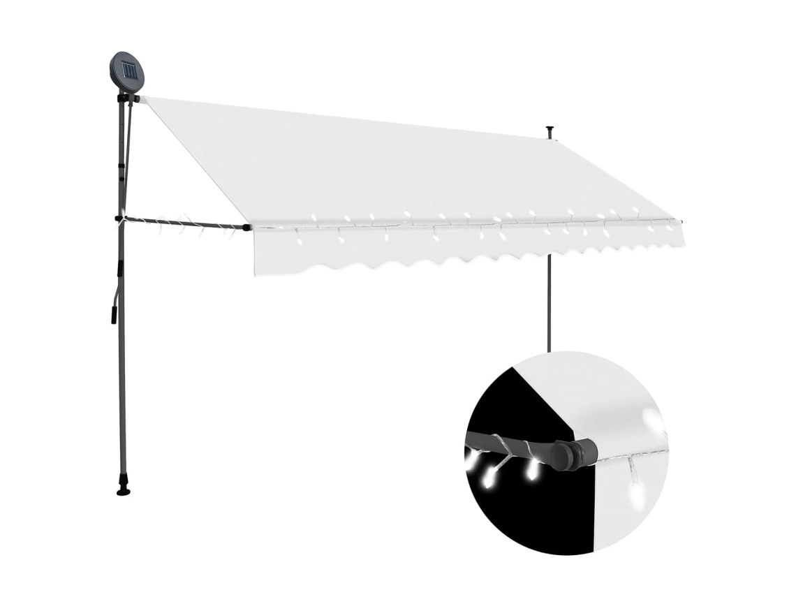 Toldo retráctil VIDAXL Crema Tela (350 cm)