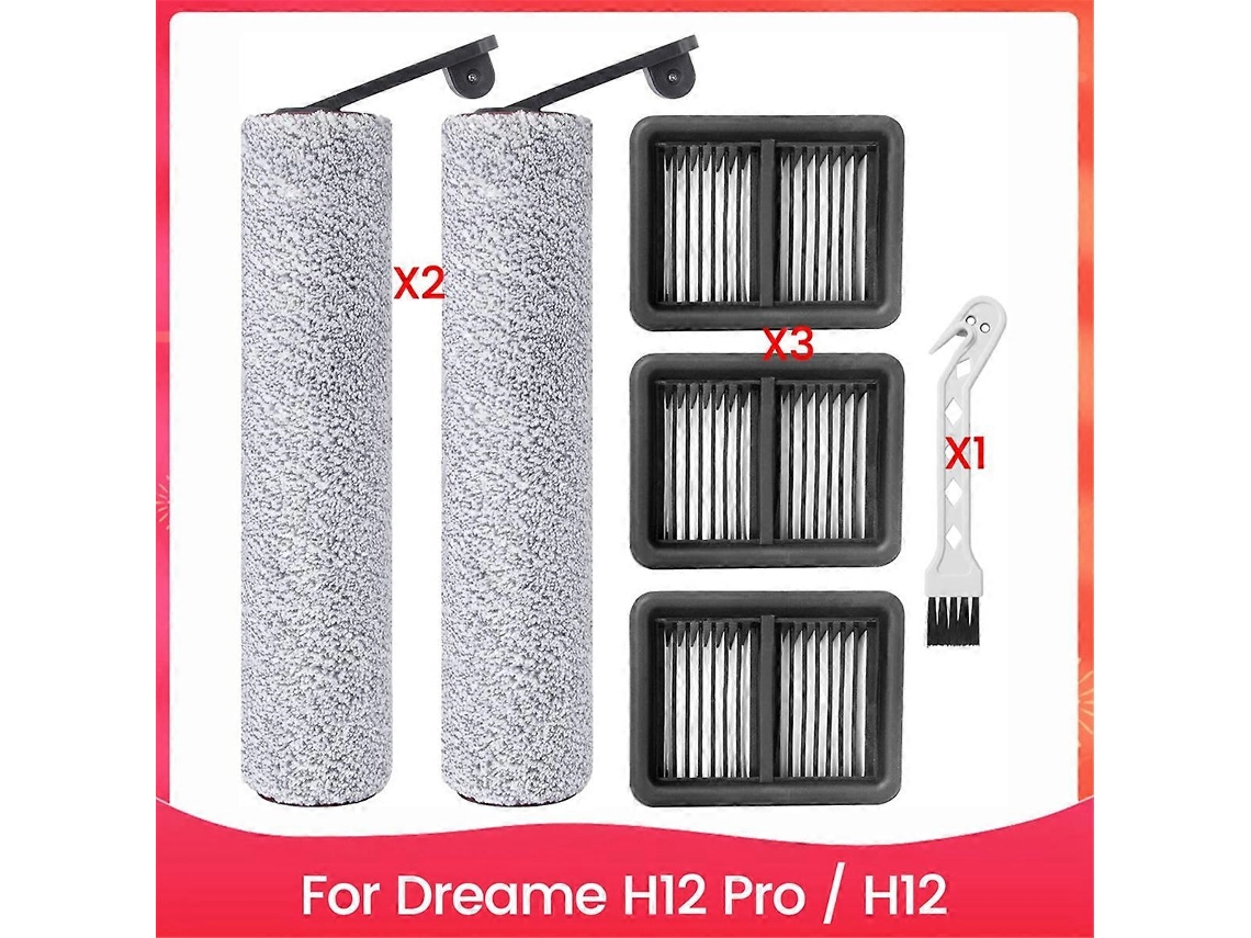 Para Aspirador De Pó Duplo Sem Fio H12 Pro / H12, Escovas De Rolo E Filtros Hepa De Substituição Saisiyiky
