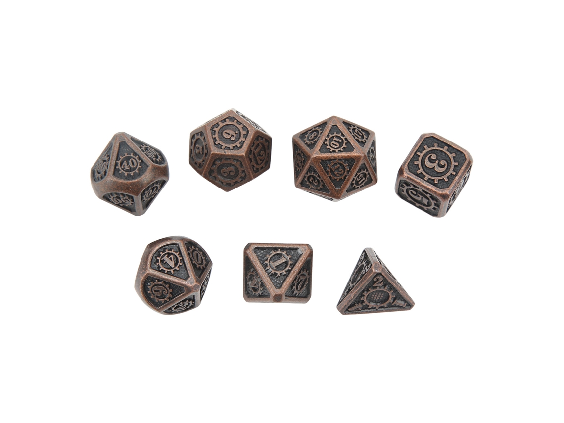 7pcs Dados Poliédricos De Metal Para Rpg E Jogos De Tabuleiro - Design Elegante E Durável Type 2