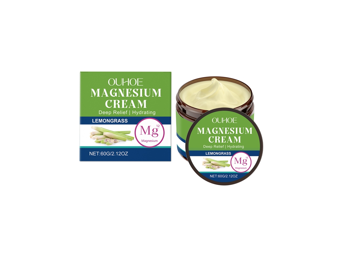 Crema de magnesio y hierba limón para aliviar los dolores musculares